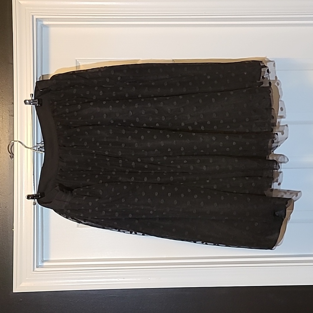 Eloquii Black Textured A-Line Skirt,  Size 22